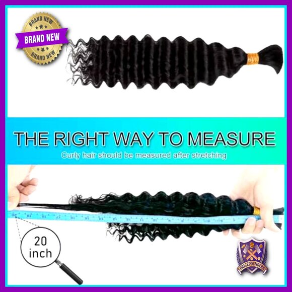 18 Inch Deep Wave Human Hair Extensions 6 Bundles 150g Boho Braids